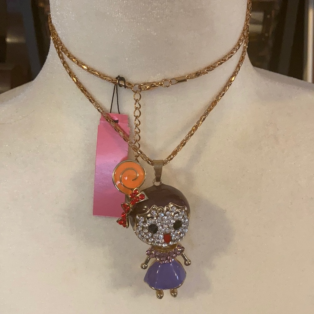 Betsey Johnson adorable little girl necklace